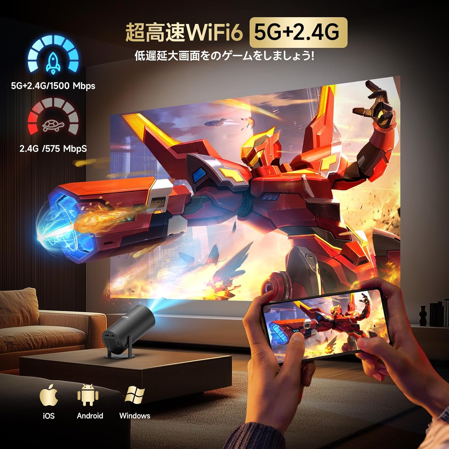 JOWLURKプロジェクター JOWLURKプロジェクター 家庭用【業界初公式Netflix・21000LM明るさ